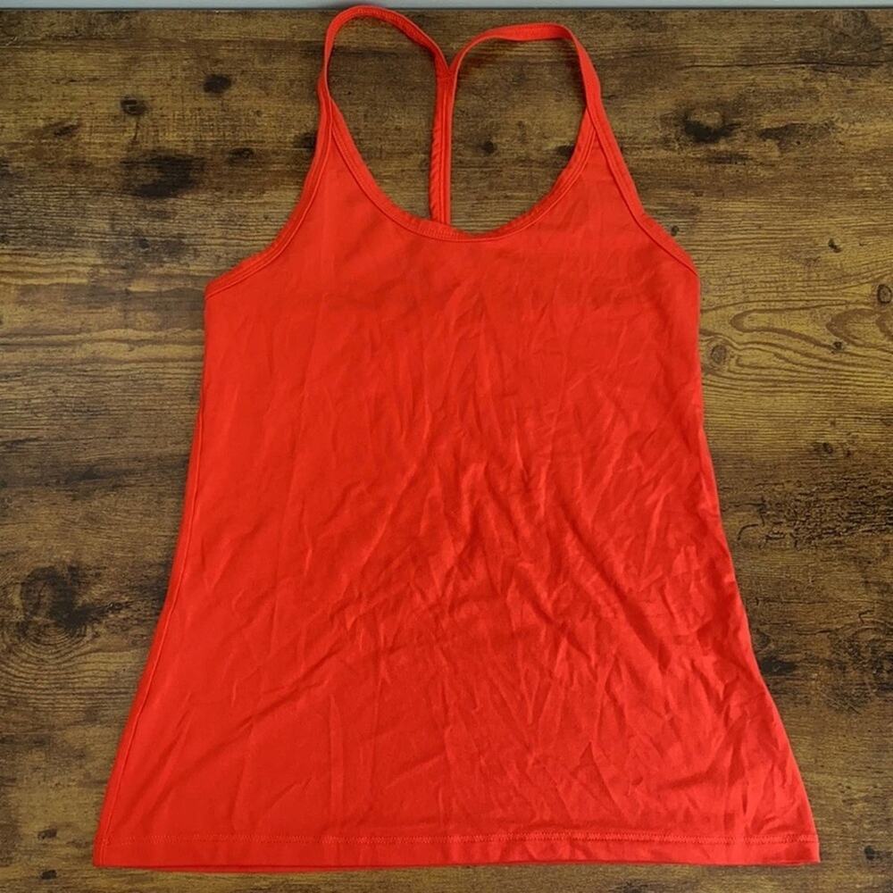 Bright Red Orange Nike Dri Fit Racerback Tank Top